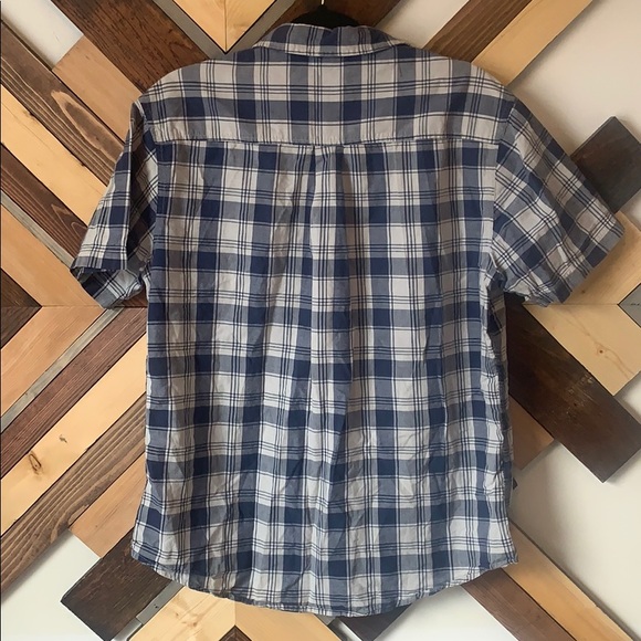 Hang Ten blue plaid short sleeve button down shirt - Picture 2 of 3